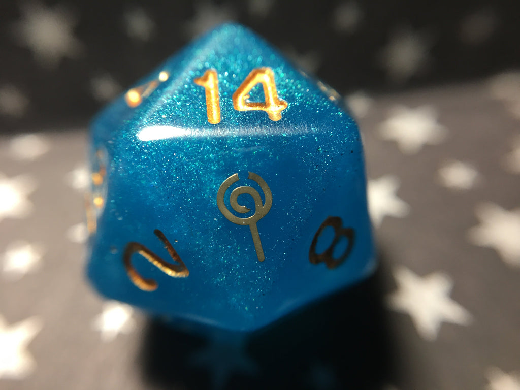 Jester Inspired Handmade D20 Gaming Dice