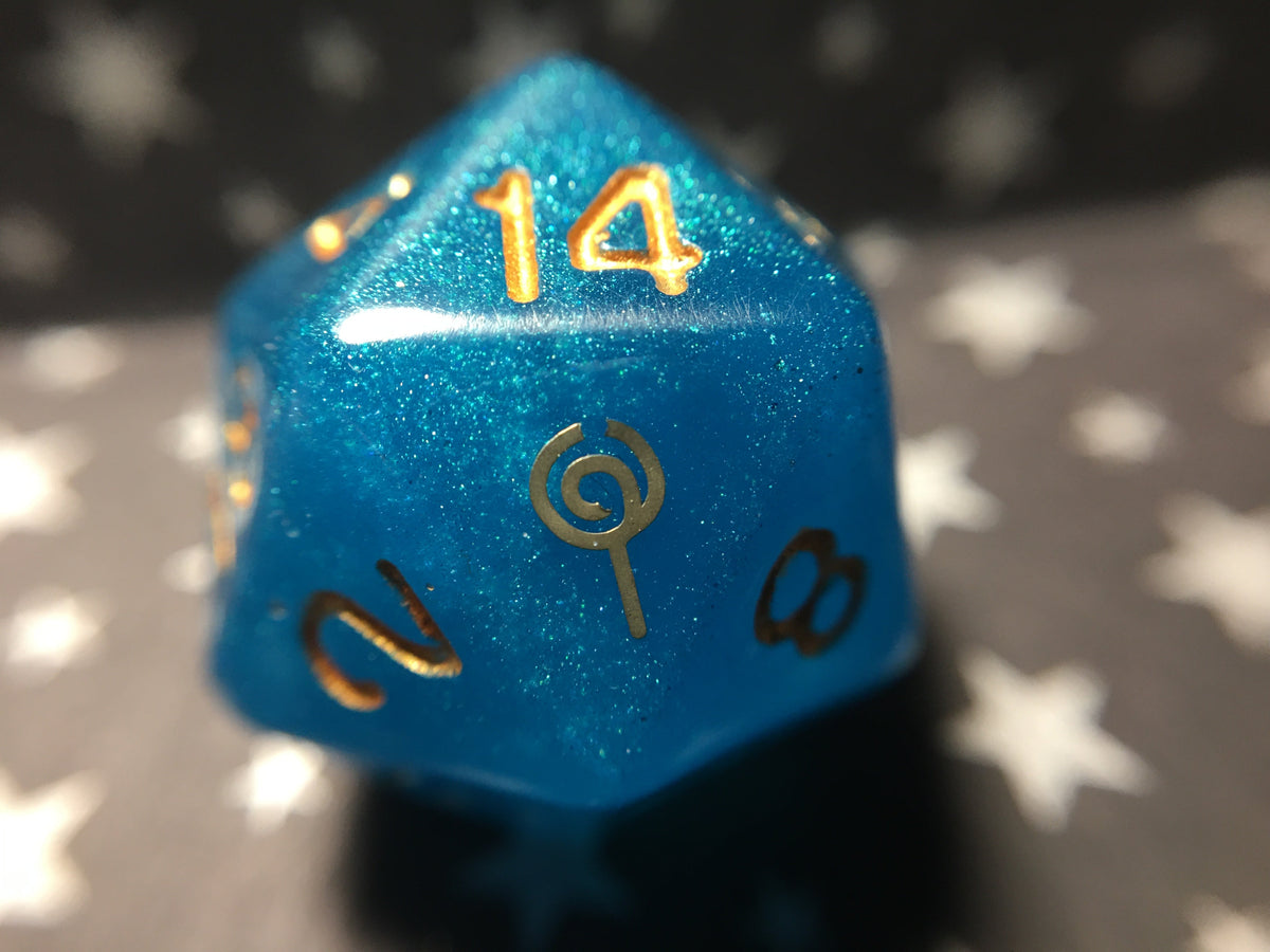 Jester Inspired Handmade D20 Gaming Dice