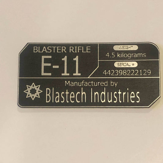 E-11 Star Wars Blaster Plaque - 