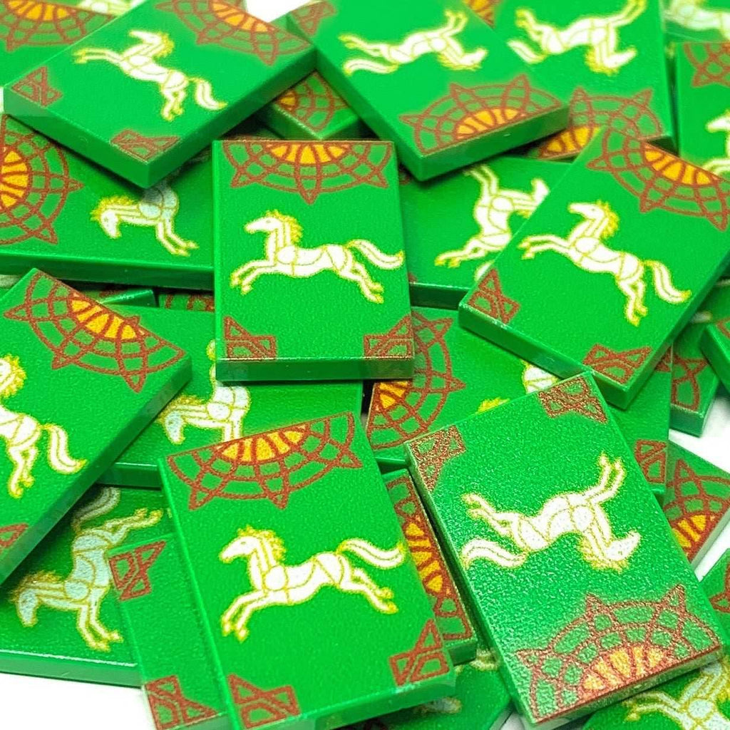 Rohan Banner (LOTR) - B3 Customs Printed 2x3 Tile - 