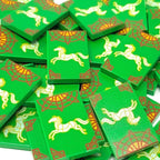 Rohan Banner (LOTR) - B3 Customs Printed 2x3 Tile - 