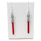 Lightsaber (Star Wars) Earrings made from LEGO Bricks - B3 Customs - Red