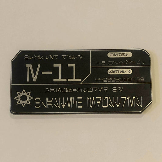E-11 Star Wars Blaster Plaque In Aurebesh - 