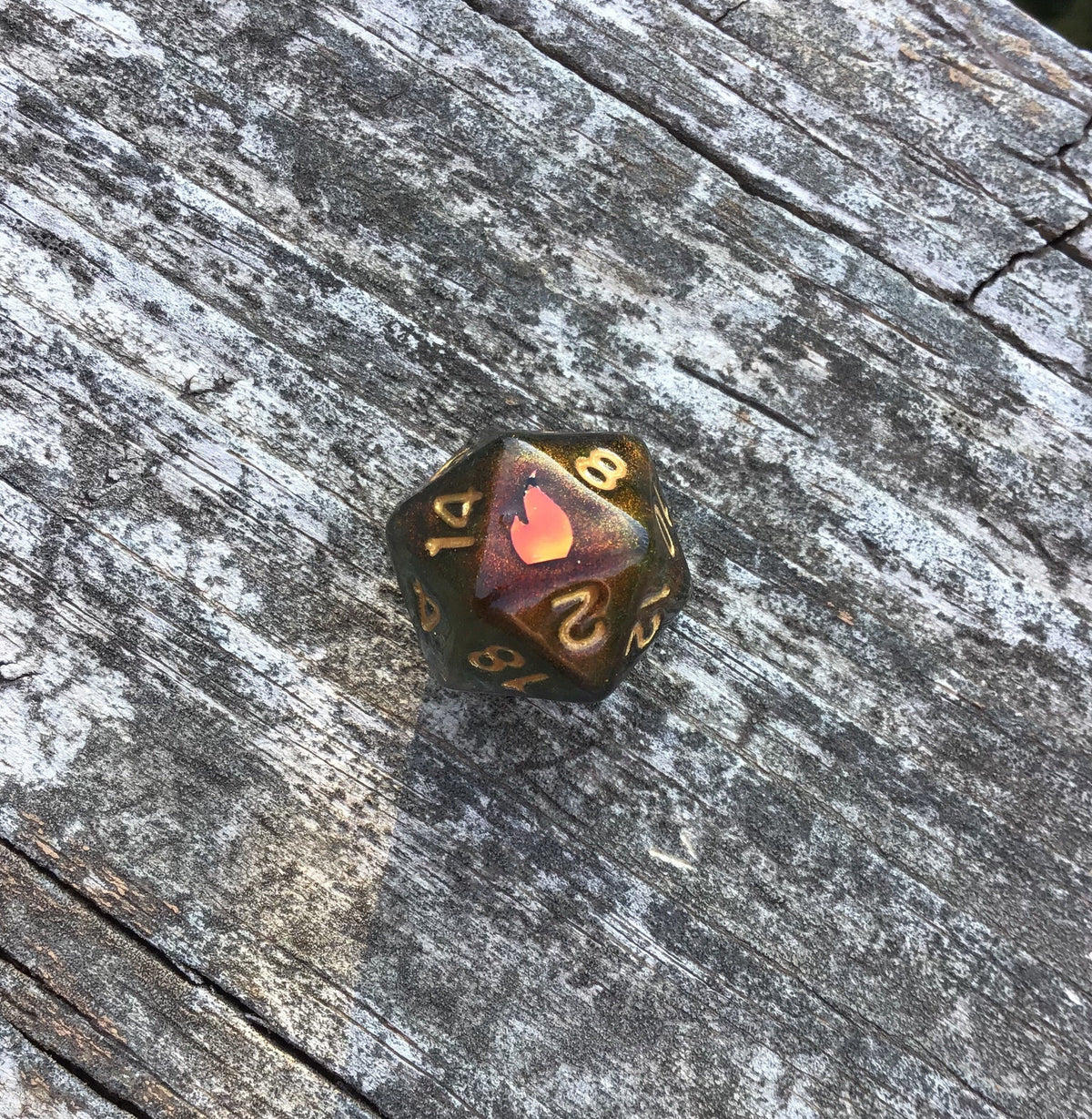 Caleb Inspired Color Shifting Handmade D20 Dice