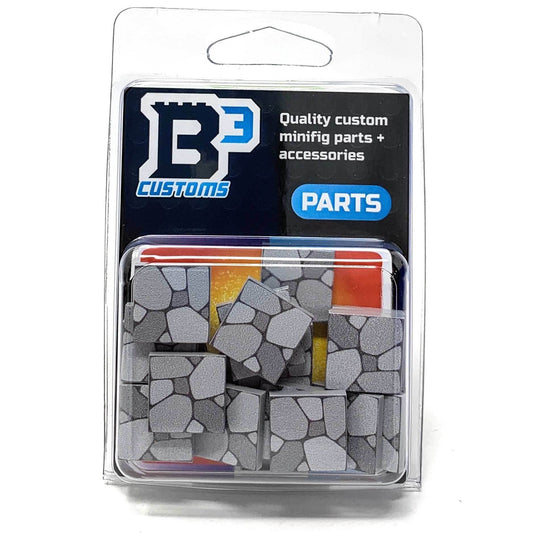 Cobblestone Tile Part Pack (20 Tiles) made with LEGO parts - B3 Customs - 