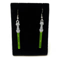 Lightsaber (Star Wars) Earrings made from LEGO Bricks - B3 Customs - Green