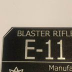 E-11 Star Wars Blaster Plaque - 