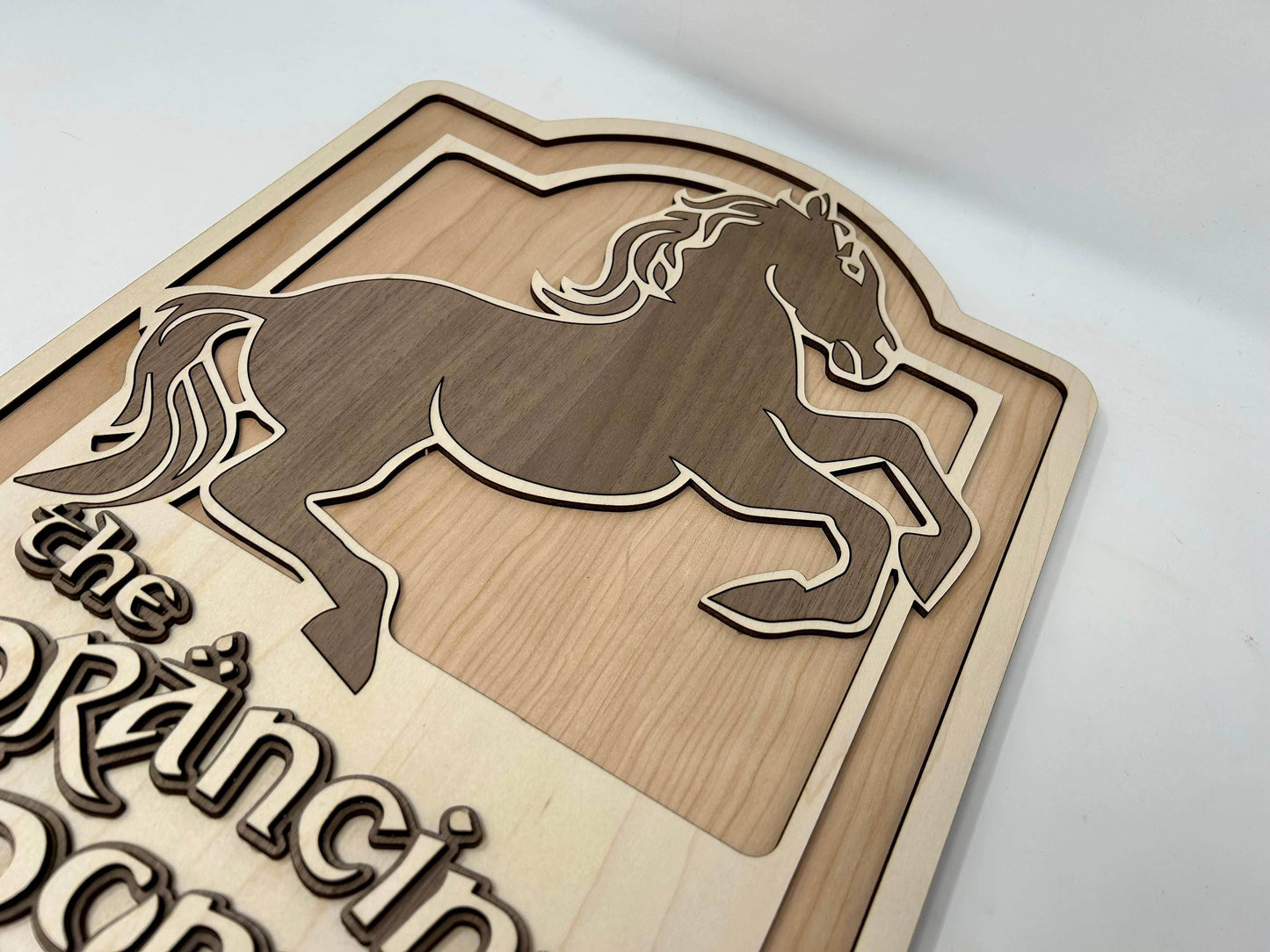 The Prancing Pony Sign - Single Sided Maple Horse