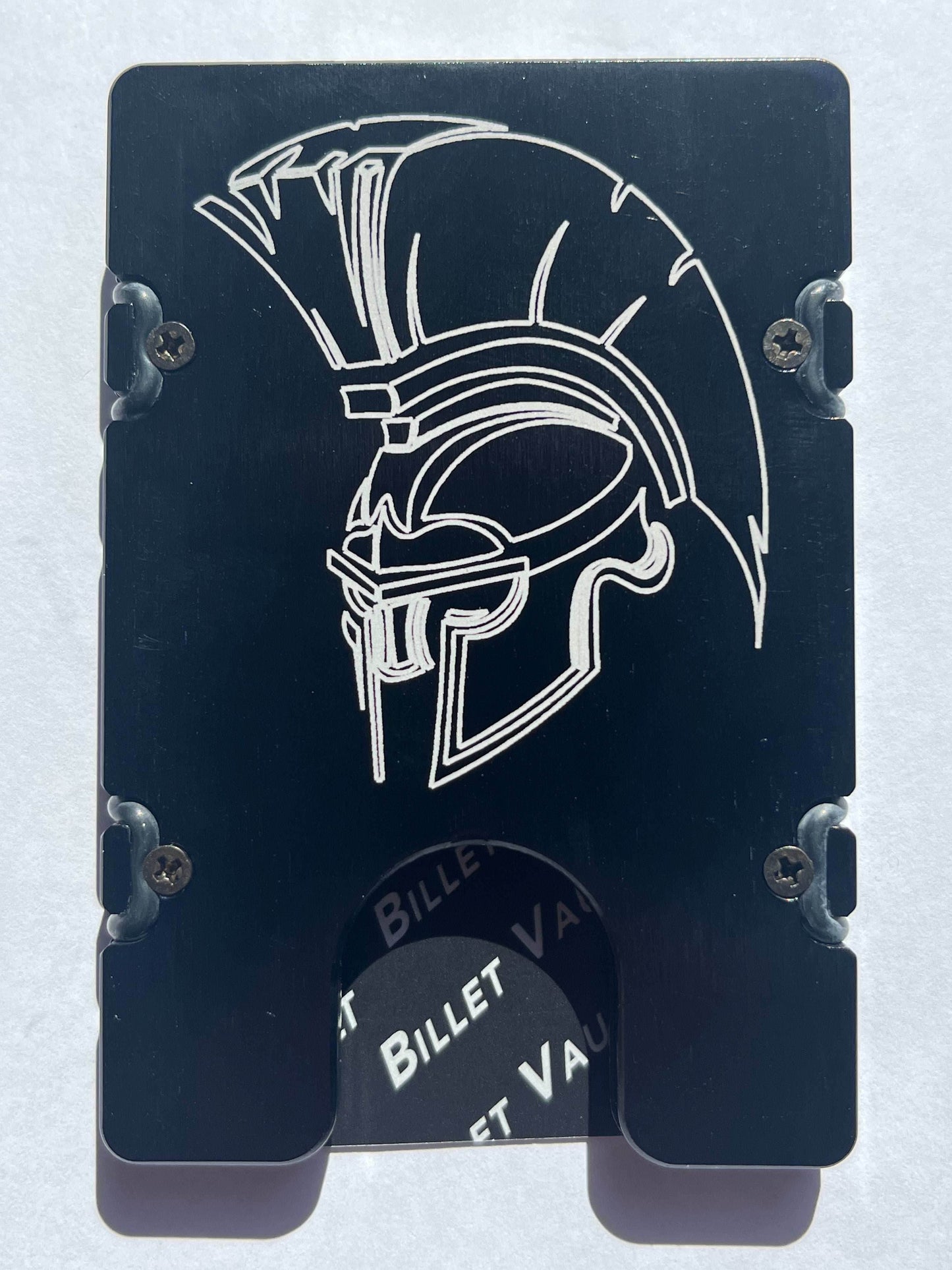 Spartan Helmet - Billetvault Aluminum Wallet - Outlaw Black