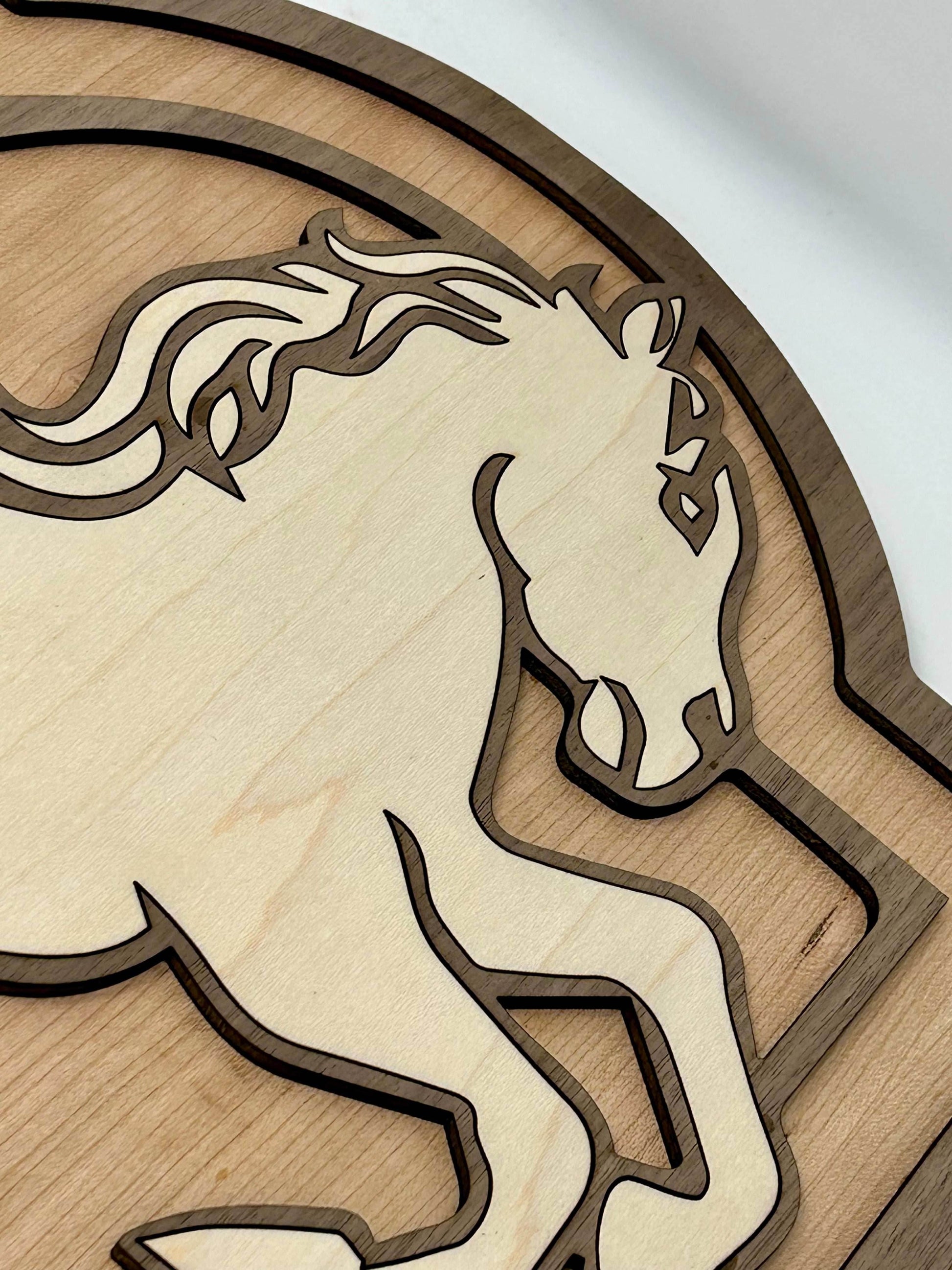 The Prancing Pony Sign - Single Sided Maple Horse