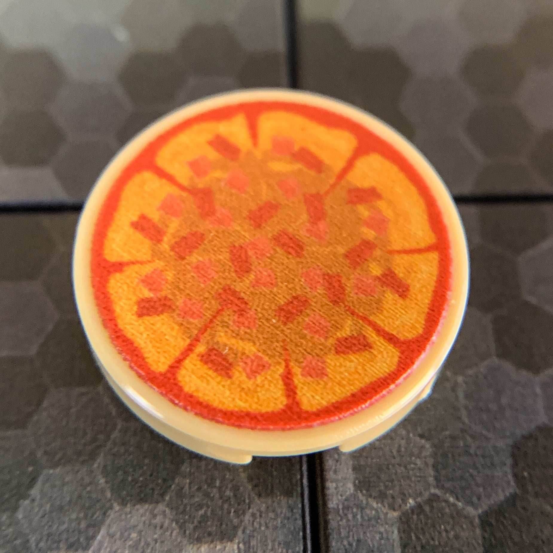 Ham & Bacon Pizza Pie - Custom (2x2 Round Tile) - 