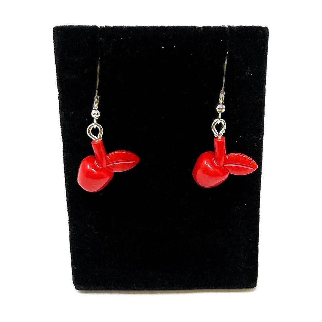 B3 Customs® Apple Earrings made from LEGO Bricks - Red
