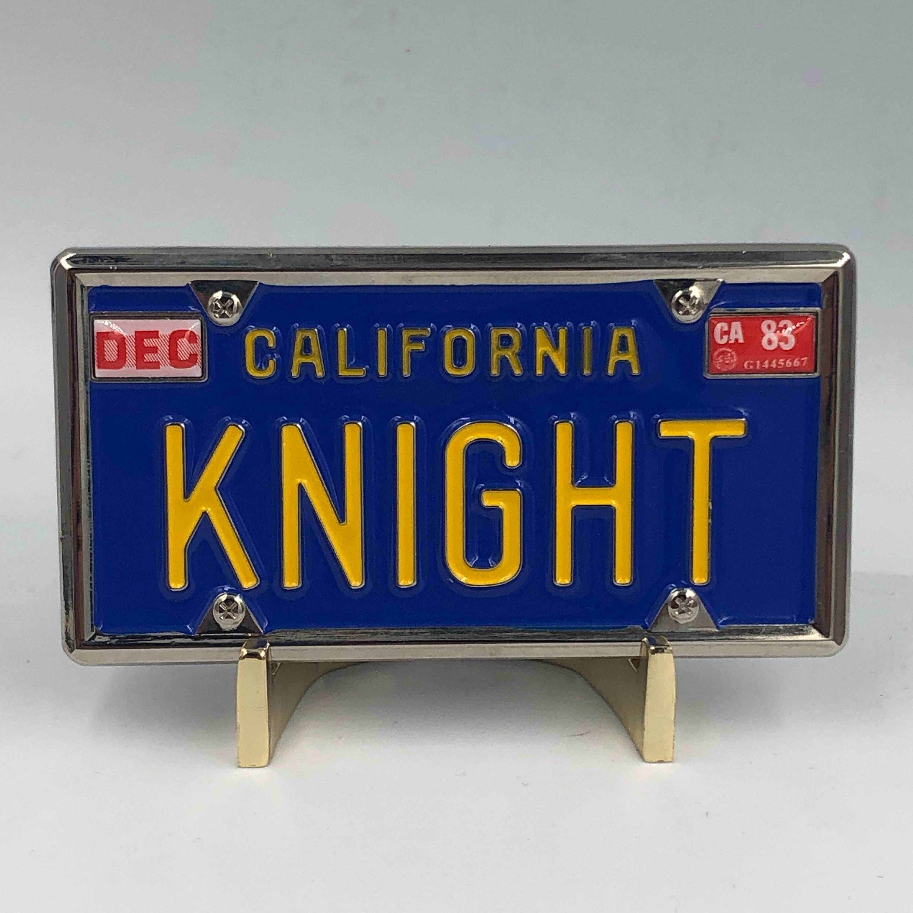 KK-017 Knight Rider KITT License Plate Challenge Coin Medallion - 