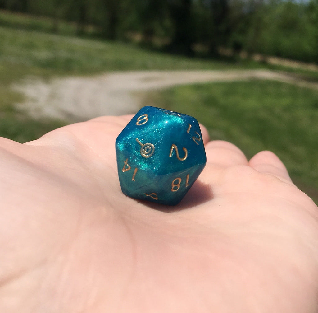 Jester Inspired Handmade D20 Gaming Dice