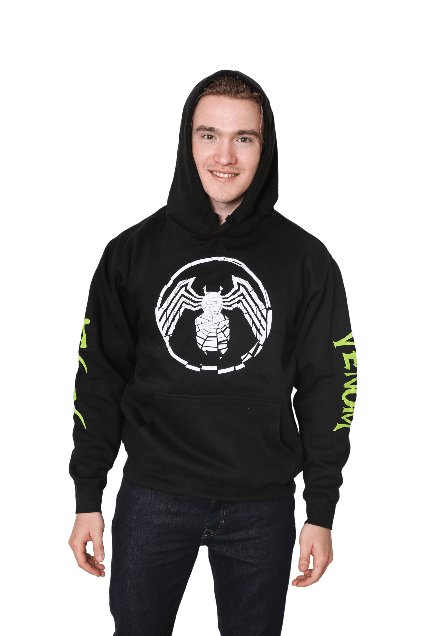 Venom Shatter Symbol With Kanji Marvel Pullover Hoodie - S