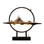 Kunlun Mountains Large Backflow Incense Burner Lamp With LED - Brown