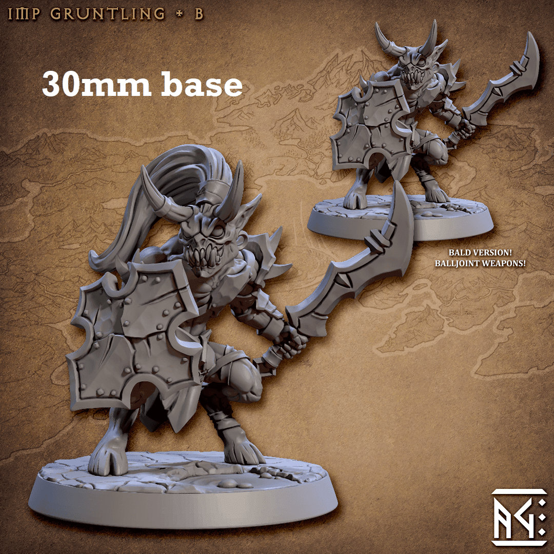 Imp Gruntling: Sculpt B (Demon Minion) - Hair