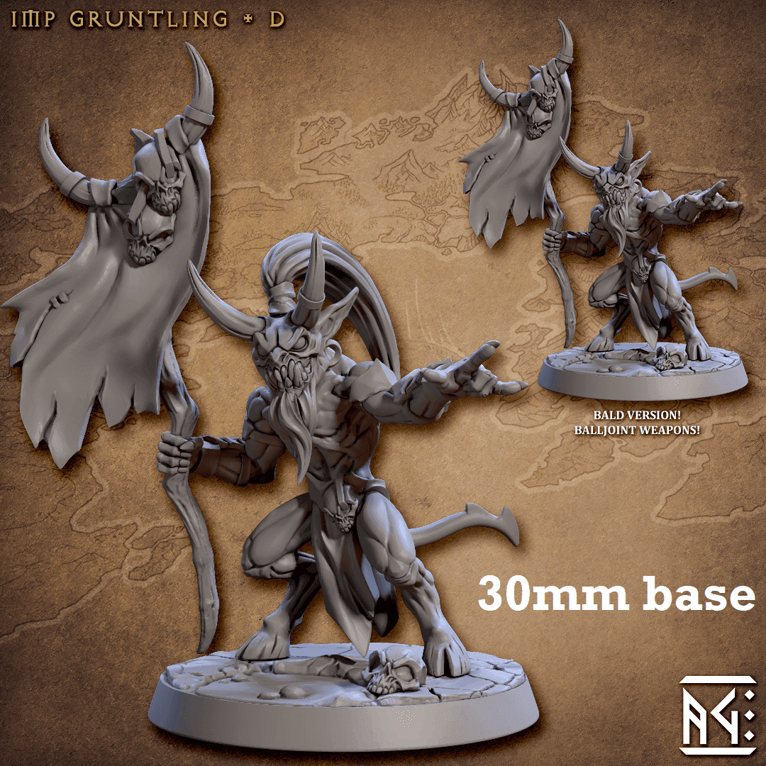 Imp Gruntling: Sculpt D (Demon Minion) - Hair