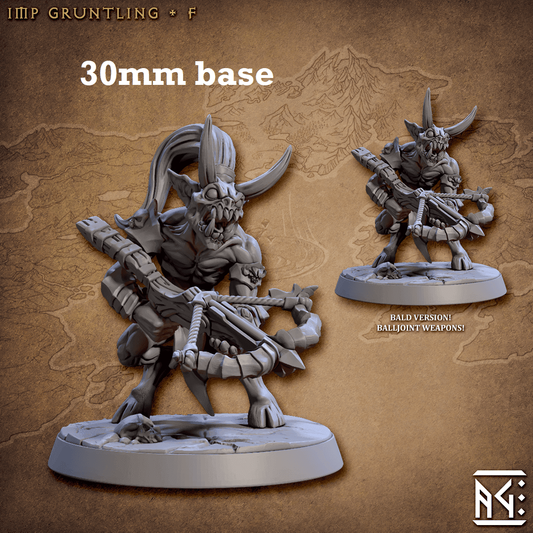 Imp Gruntling: Sculpt F (Demon Minion) - Hair