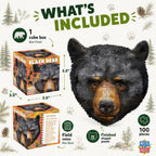 Black Bear 100 Piece Shaped Jigsaw Puzzle