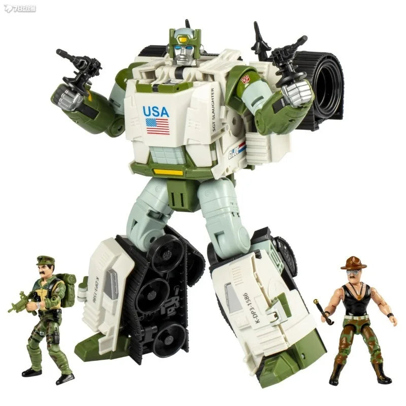 In Stock Transformers Heroic Autobot Kup Triple "T" and G.i.joe Leatherneck Sgt Slaughter Set Action Figure Model Hobby Toy Gift