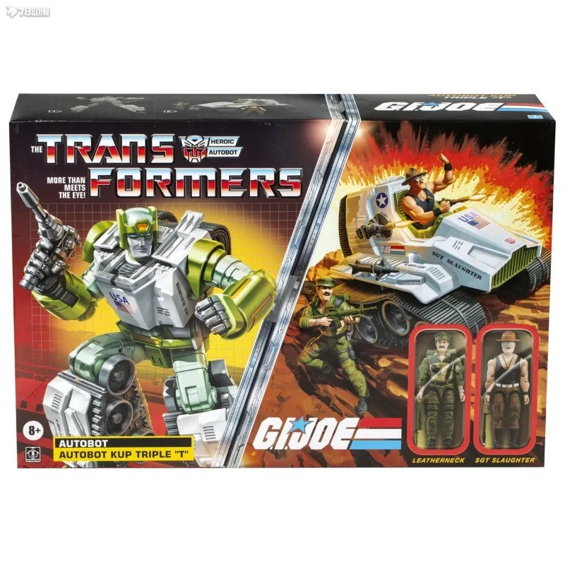 In Stock Transformers Heroic Autobot Kup Triple "T" and G.i.joe Leatherneck Sgt Slaughter Set Action Figure Model Hobby Toy Gift