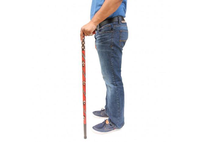 Handcrafted Eucalyptus Tribal Wars Walking Cane-4