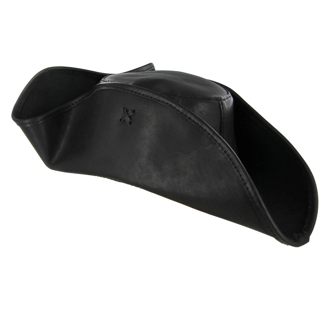 Terror at Sea Leather Jolly Roger Tricorne Hat-2