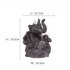 3D Relief Dragonphant Backflow Incense Burner - 
