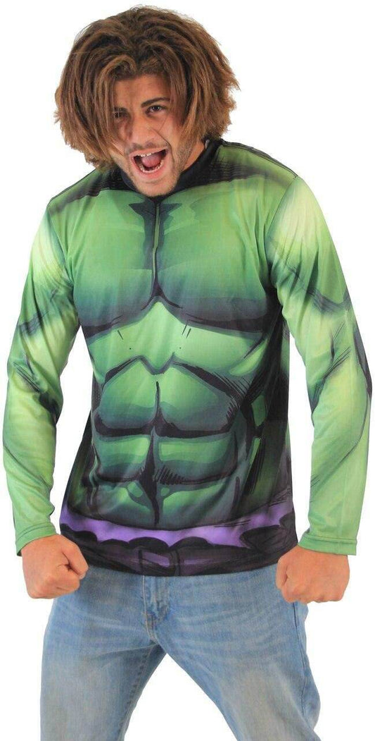 Incredible Hulk Sublimated Adult LONG SLEEVE Costume T-Shirt - S
