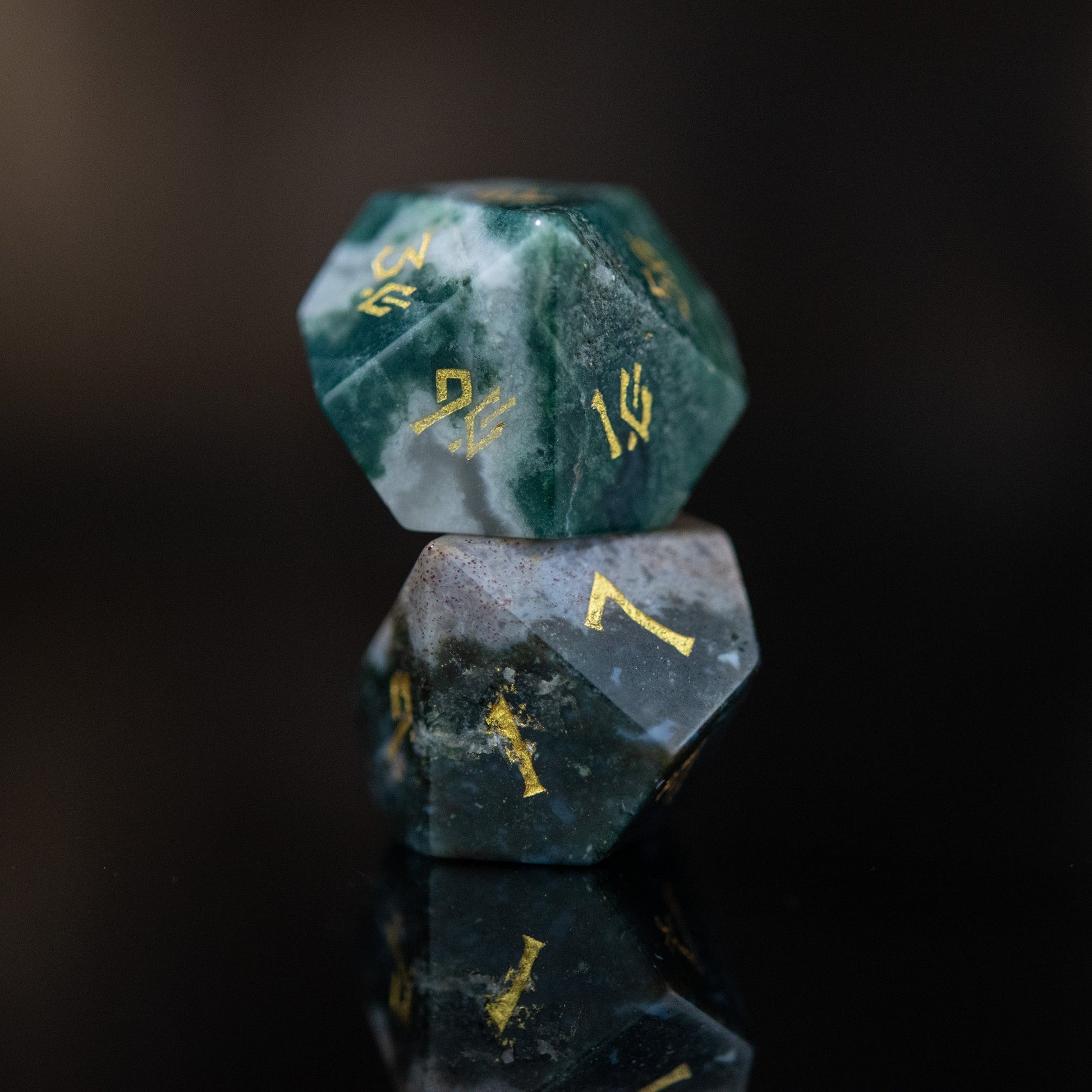 Indian Agate Stone Dice Set