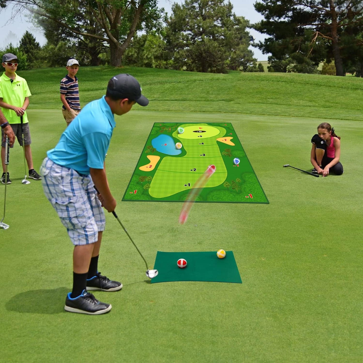 Indoor Golf Game Set with Optional Clubs