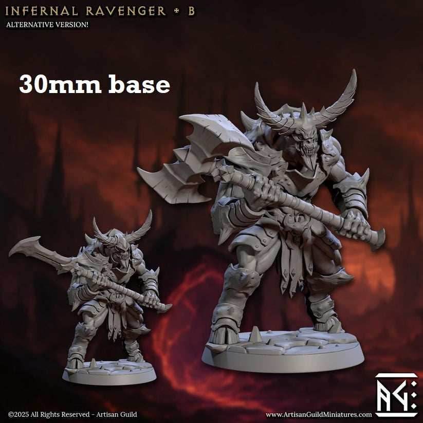 Infernal Ravager: Sculpt B (Demon Warrior) - No Helmet / Axe-Like Maul