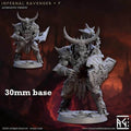 Infernal Ravager: Sculpt F (Demon Warrior) - No Helmet / Flail + Shield