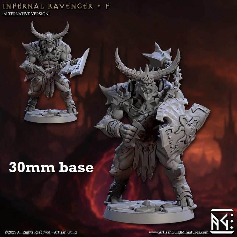 Infernal Ravager: Sculpt F (Demon Warrior) - No Helmet / Flail + Shield