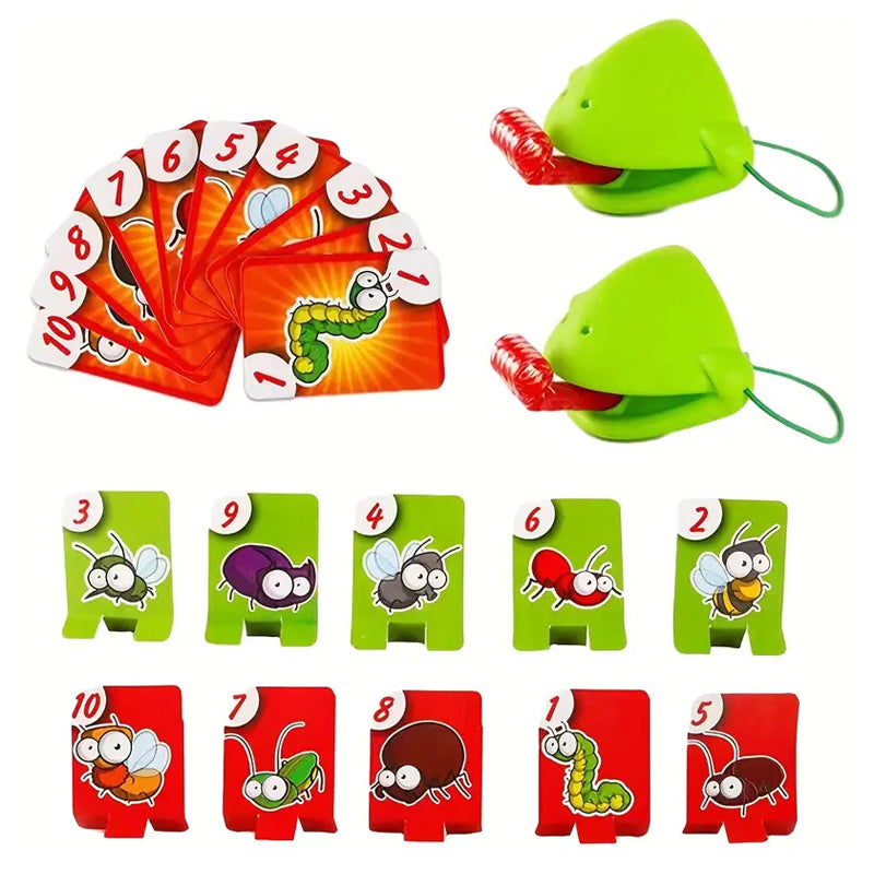 Interactive Family Toy Tongue Sticking Out Board Game in Frog Design