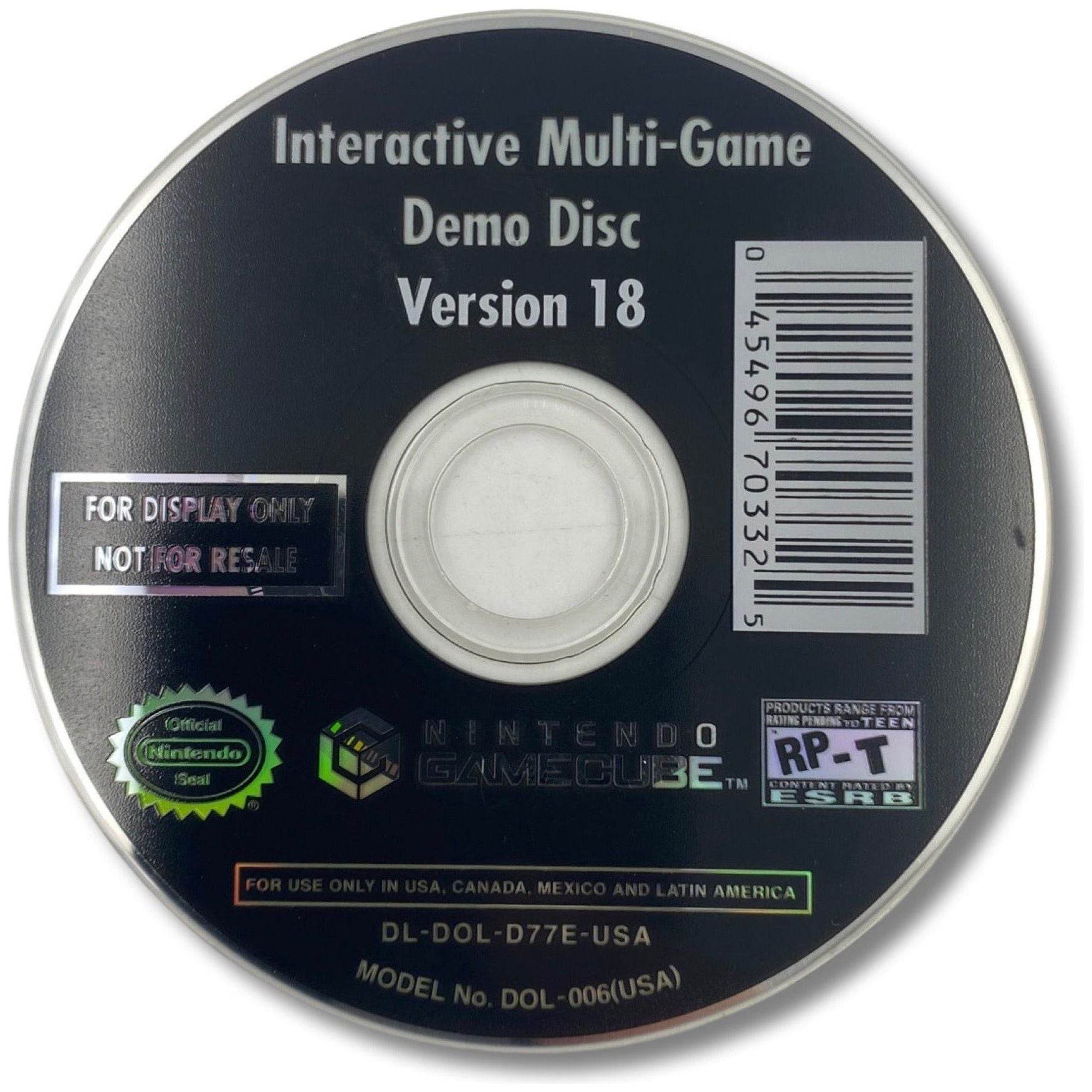 Interactive Multi-Game Demo Disc Version 18 - Nintendo GameCube (LOOSE) - Disc Only