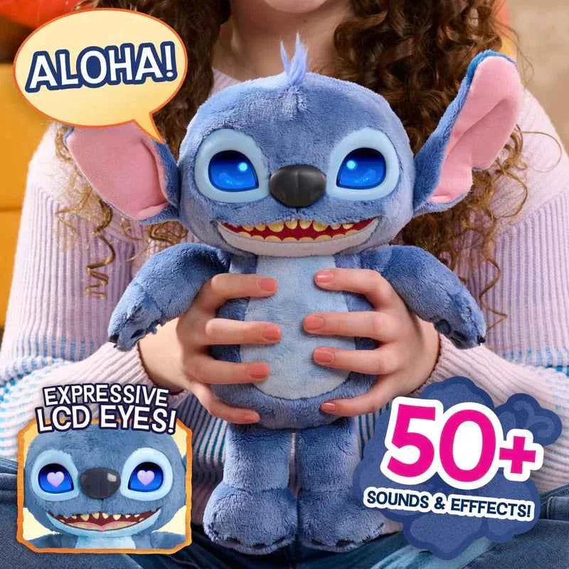 Interactive Cartoon Alien Plush Toy 35cm (14") – Talking Light-Up Stuffed Doll with Sound Effects & LCD Eyes