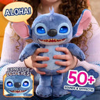 Interactive Cartoon Alien Plush Toy 35cm (14") – Talking Light-Up Stuffed Doll with Sound Effects & LCD Eyes