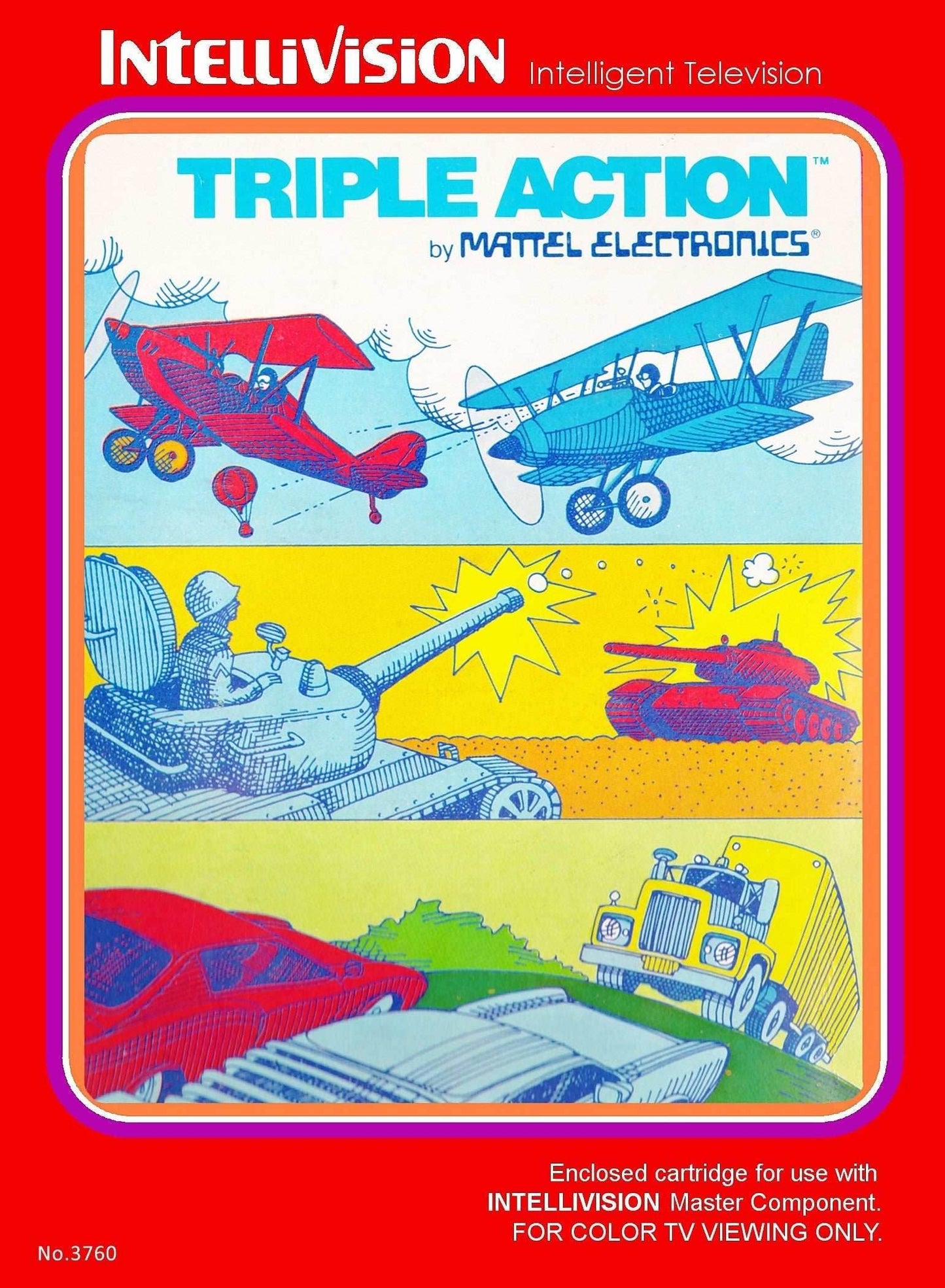 Triple Action (Intellivision) - Game Manual Only