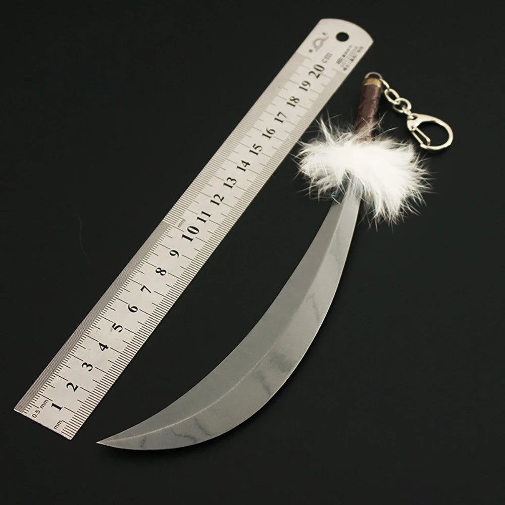 Inuyasha Higurashi Towa Sword Keychain Hot Anime Moroha Weapon Sword Pendant Metal Key Ring Holder For Fans Chaveiro Jewelry