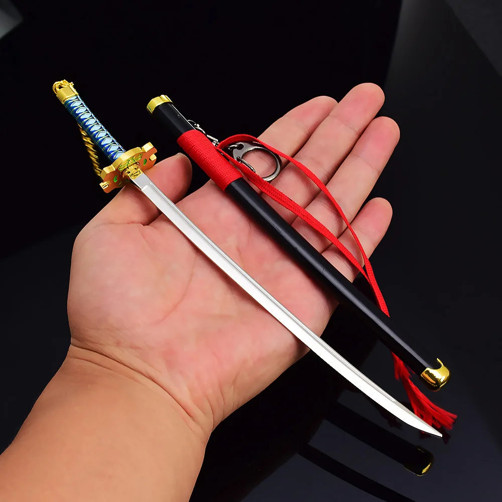 Inuyasha Higurashi Towa Sword Keychain Hot Anime Moroha Weapon Sword Pendant Metal Key Ring Holder For Fans Chaveiro Jewelry