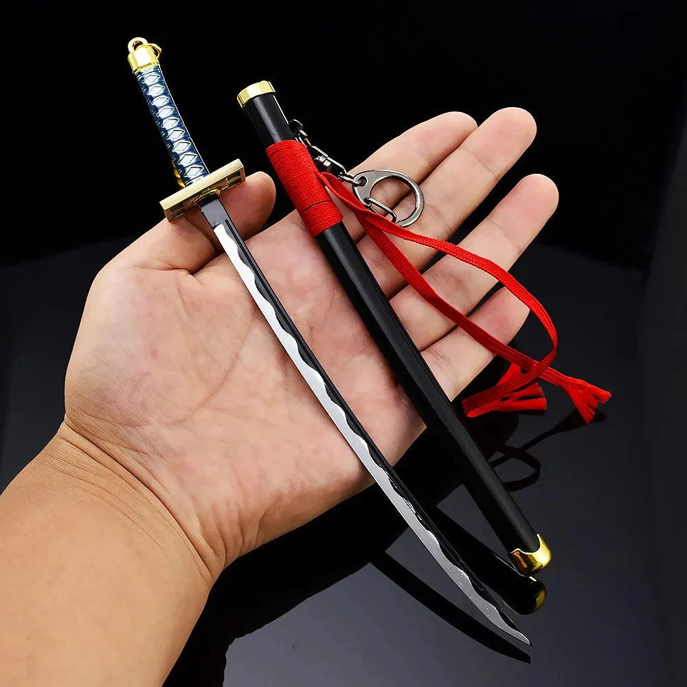 Inuyasha Higurashi Towa Sword Keychain Hot Anime Moroha Weapon Sword Pendant Metal Key Ring Holder For Fans Chaveiro Jewelry