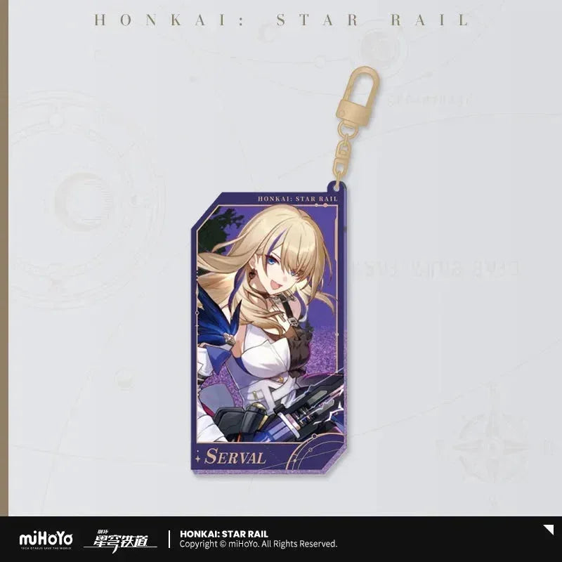 Invitation From The Stellar Series Glitter Quicksand Acrylic Keychain Honkai: Star Rail