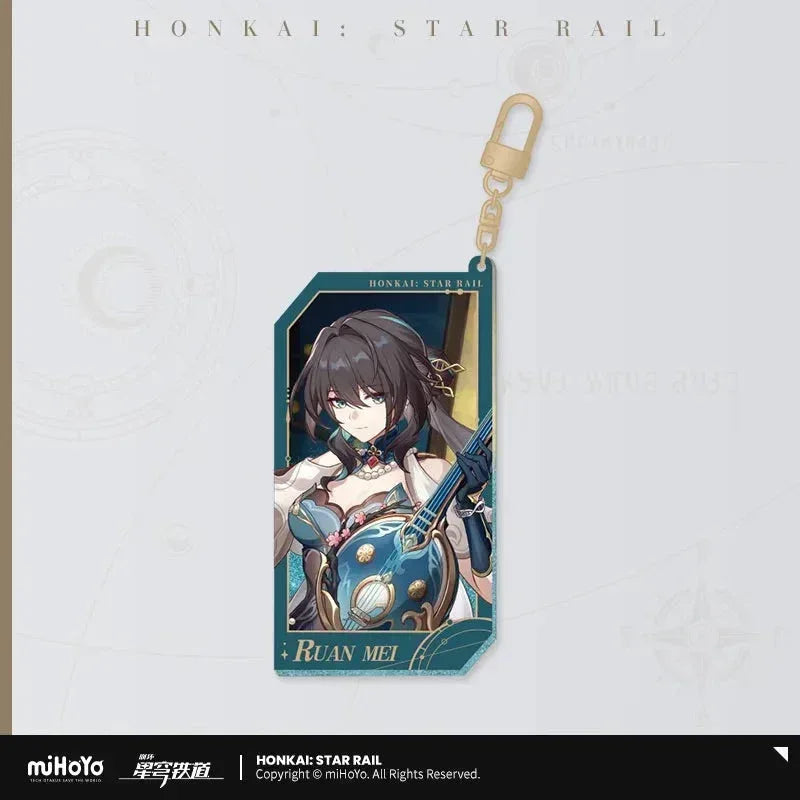 Invitation From The Stellar Series Glitter Quicksand Acrylic Keychain Honkai: Star Rail
