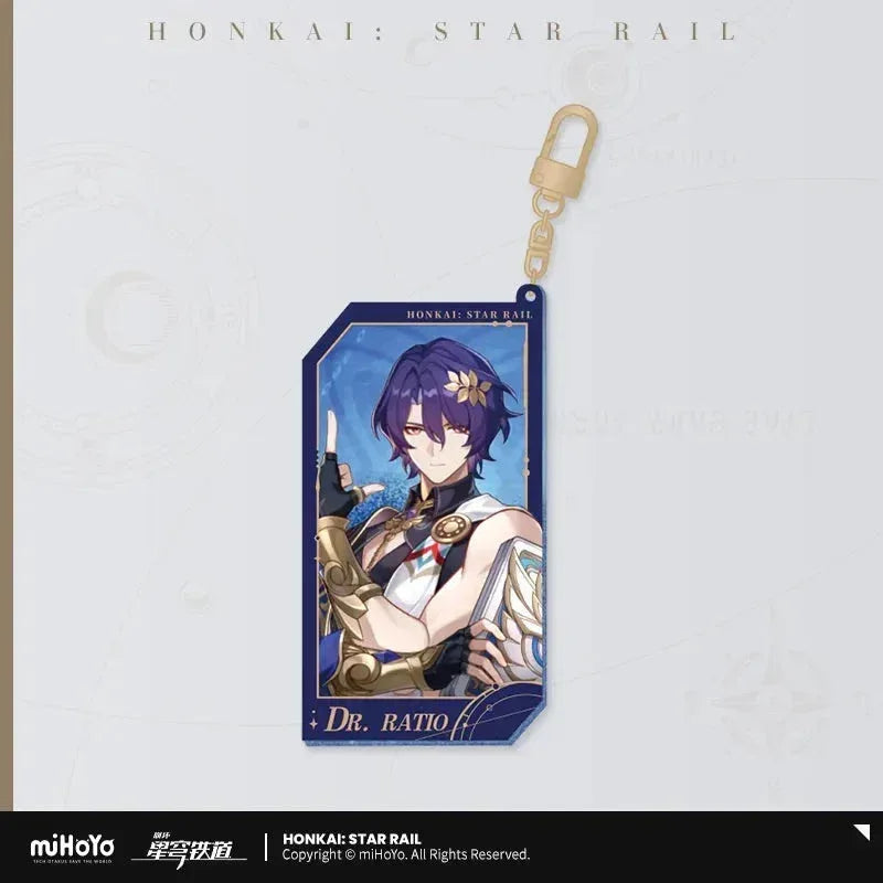 Invitation From The Stellar Series Glitter Quicksand Acrylic Keychain Honkai: Star Rail