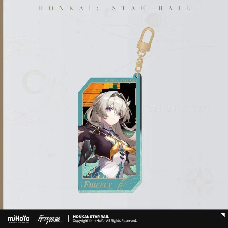 Invitation From The Stellar Series Glitter Quicksand Acrylic Keychain Honkai: Star Rail
