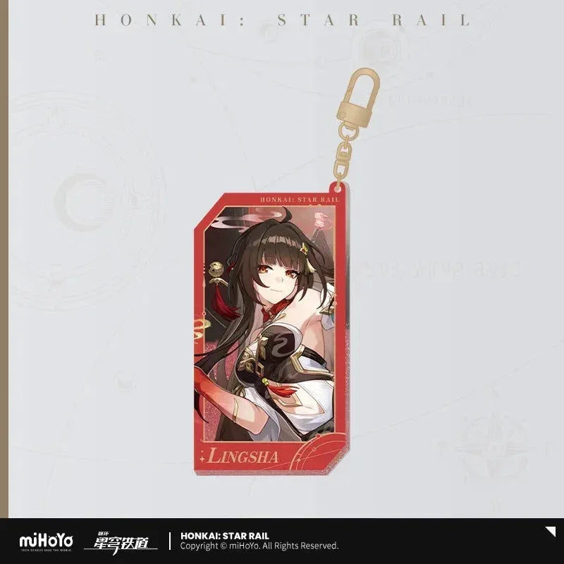 Invitation From The Stellar Series Glitter Quicksand Acrylic Keychain Honkai: Star Rail