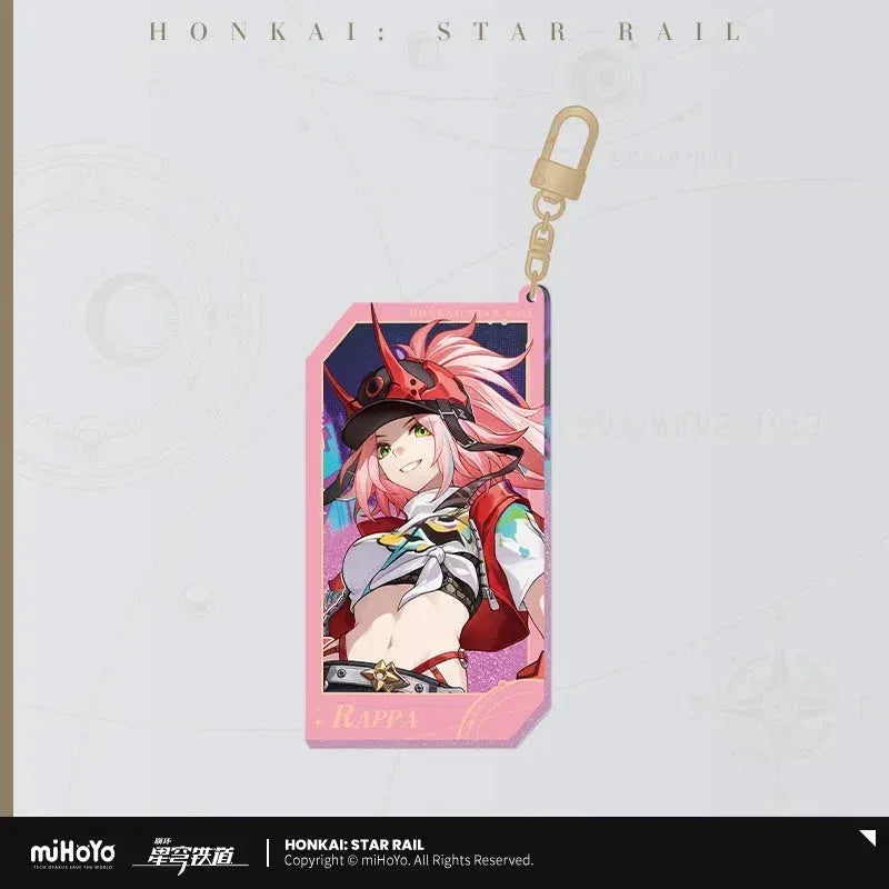 Invitation From The Stellar Series Glitter Quicksand Acrylic Keychain Honkai: Star Rail