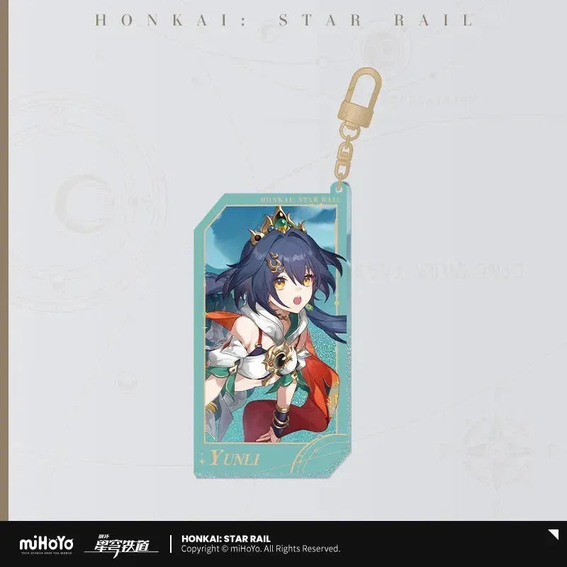Invitation From The Stellar Series Glitter Quicksand Acrylic Keychain Honkai: Star Rail